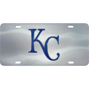 FANMATS 27557 MLB - Kansas City Royals 3D Stainless Steel Diecast License Plate
