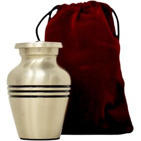 Handcrafted Aluminum Cremation Small Urns for Human Ashes - Urn for Ashes Human & Pet- Keepsake Urn with Size 2.75 Inch