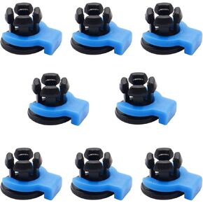16 Pcs Blue and Black Claw Buckle Tube Coupling Collet Clamp Clip Collets and Clamps Suitable for 3D Printers