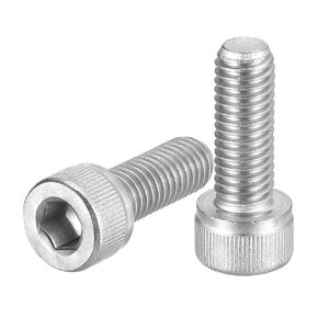 uxcell Hex Socket Bolts (M6-1x35), 304 Stainless Steel Hex Socket Drive Screw, Silver Tone