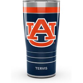 Tervis Traveler Auburn Tigers - كوب سفر MVP ثلاثي الجدران معزول يحافظ على المشروبات باردة وساخنة، 20oz، من الفولاذ المقاوم للصدأ