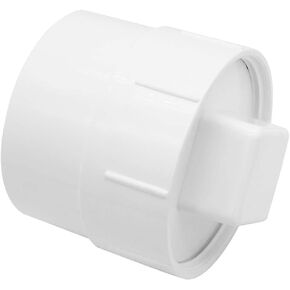 DWV Sewer Cleanout Adapter 3" with Plug Pipe Fitting, PVC Female Sewer Cleanout Cap for Outdoor Garden Drainage Pipeline System,White
