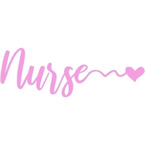 Nurse Love NOK Decal Vinyl Sticker |Cars Trucks Vans Walls Laptop| Pink |7.5 x 3.0 in|NOK1563