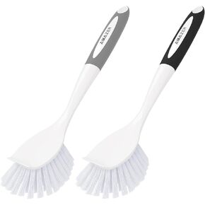 Amazer 8 Pack Cleaning Brush Set for Kitchen, Dish Scrubber Brush with Stiff Bristles, Crevice Brush, Scouring Pad, Stove Brush Tools for Household Use Sink, Pots, Bathroom, Window, Grout