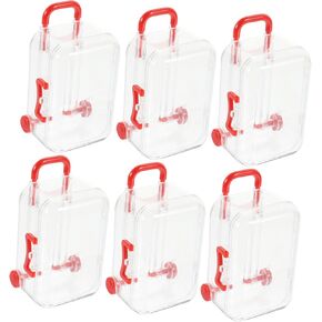 12pcs Suitcase Candy Box Ornament Toy Boxes Mini Suitcase Decor Wedding Treats Container Miniature Suitcase Bridal Shower Decorations Dessert Boxes Pastry Boxes Red