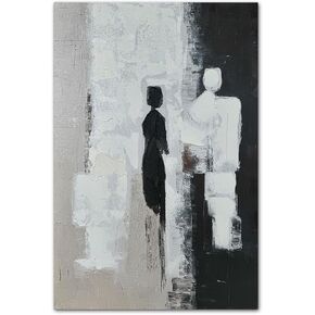 Waowumar Abstract Canvas Wall Art Textured Painting Contemporary Acrylic Artwork Giclee Ready to Hang 24x36 Inch