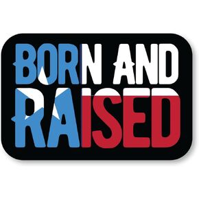 Texas Born and Raised Native Decal Bumper Sticker Bundle for Cars, Cups, Laptops, Coolers (Two Pack X2) (3x5 and 2x3 inches)