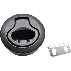 MARINE CITY Black Nylon Round Hatch Flush Pull Stem Latch 2-2/5 Inches for Boats – Ships – Hatches
