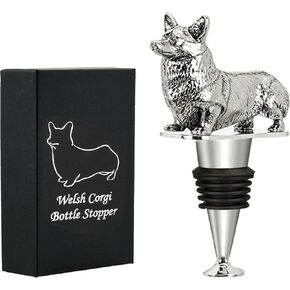 Corgi Dog Wine Bottle Stopper, Corgi Gifts for Corgi Lovers Wine Gifts Christmas Birthday Gifts for Women Men Dog Lovers, Wine Stopper for Wine Champagne Prosecco, Wine Accessorie