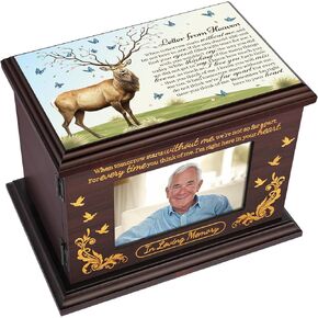 Cremation Urn for Ashes for Women, Human Urn for Ashes Adult Male or Female, Wooden Picture Frame Urns for Ashes Box and Casket for Mom Dad Child Pets, Burial Funeral Memorial Earns, Hold Up to 250LB