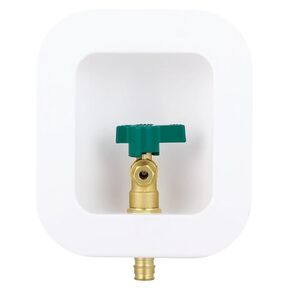 Ice Maker Outlet Box PEX-A Expansion, 1/2 inch PEX-A Expansion, Connect 1/4 inch Compression Ice Maker Hose LING -IMOB-WO-WHA-3