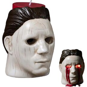 Michael Candle Holder Scary Candlesticks Holder with Bleeding Eyes for Indoor Outdoor Decoration Spooky Home Decor Halloween Décor Accessory