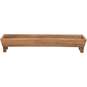 Foreside Home & Garden Wood Trough Storage Tray, 73, Brown