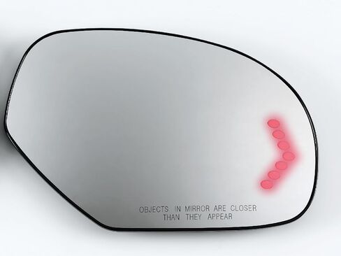 APA Replacement Mirror Glass Power Heated with LED Signal for 2007-2014 SILVERADO TAHOE SUBURBAN Driver Left Side 15874992 25892978 GM1323349 GM1323354 GM1324138 in Kuwait