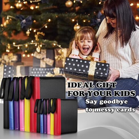 Card Binder for Pokemon Card, 4 Pocket 50 Double-Sided Pages for 400 Card Pocket Premium Zip PU Card Binder for Pokemon, Collectible For TCG,MTG,Baseball,Football Trading Card Game(Black) in Saudi Arabia