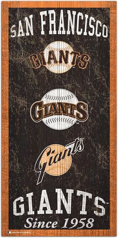 MLB San Francisco Giants Unisex San Francisco Giants Heritage Sign, Team Color, 6 x 12 in Saudi Arabia
