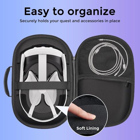 JUMO CYLY Carrying Case for Apple Vision Pro,Hard Protective Cover,PU Leather Portable Storage Case Bag,Handheld Travel Headset Bag Shockproof & Anti-Drop,Waterproof in Saudi Arabia