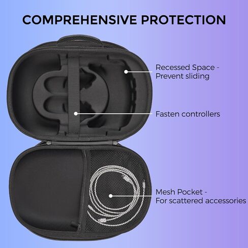 JUMO CYLY Carrying Case for Apple Vision Pro,Hard Protective Cover,PU Leather Portable Storage Case Bag,Handheld Travel Headset Bag Shockproof & Anti-Drop,Waterproof in Saudi Arabia
