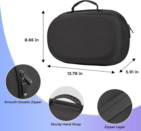 JUMO CYLY Carrying Case for Apple Vision Pro,Hard Protective Cover,PU Leather Portable Storage Case Bag,Handheld Travel Headset Bag Shockproof & Anti-Drop,Waterproof in Saudi Arabia