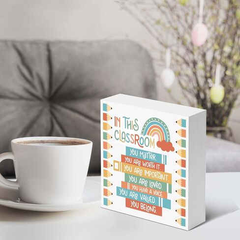 Inspirational Wooden Box Sign, All The Cool Kids Read Books, Desk Decoration for Bedroom, Classroom, Library, Dorm, Reading Room, Motivational Gifts for Back-to-school Season, Birthday. (039) in Saudi Arabia