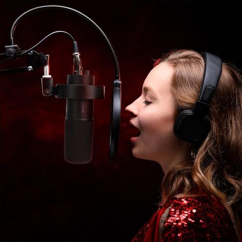 YOUSHARES Microphone Pop Filter Compatible with Fifine K688 - Mic Cover Microphone Windscreen Foam for Recording and Streaming Reduce Background Noise in Saudi Arabia