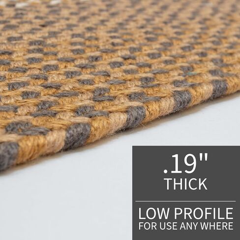 Super Area Rugs Brown Braided Rug for Entryway/Foyer, Taupe Gray Indoor Outdoor Braided Rug for Patio/Porch 3' x 5' Oval in Saudi Arabia