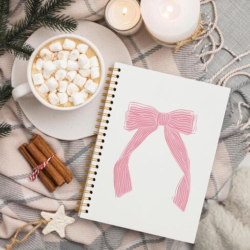 Pink Notebook,Coquette Preppy Cowgirl Journal Notebook,Trendy Boots Bow Notebook for Teen Girls Women School Student Teacher,Hardcover Spiral Notebook 5.5x8.3 in Saudi Arabia