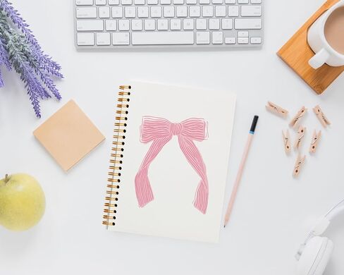 Pink Notebook,Coquette Preppy Cowgirl Journal Notebook,Trendy Boots Bow Notebook for Teen Girls Women School Student Teacher,Hardcover Spiral Notebook 5.5x8.3 in Saudi Arabia