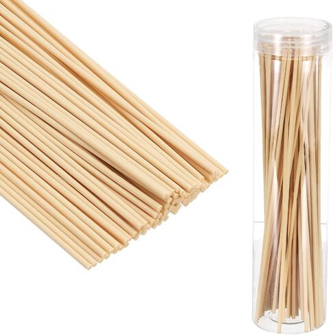 PATIKIL 30CM/12Inch Reed Diffuser Stick, 100 Pack Fiber Aroma Fragrance Refill Sticks Replacement with PET Bottle for Home Office Hotel Party Wedding, Wood in Saudi Arabia