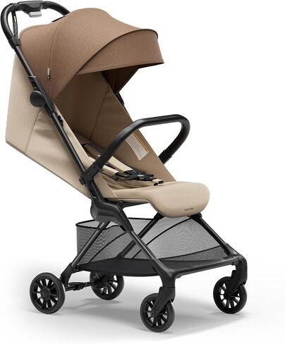 Lightweight Baby Strollers for Airplane, Ultra-Compact Travel Stroller, Light & Strong Portable Toddler Stroller with Carbon Fiber Frame and UPF 50+ Waterproof Fabric, Only 9.9 lbs, Brown in Saudi Arabia