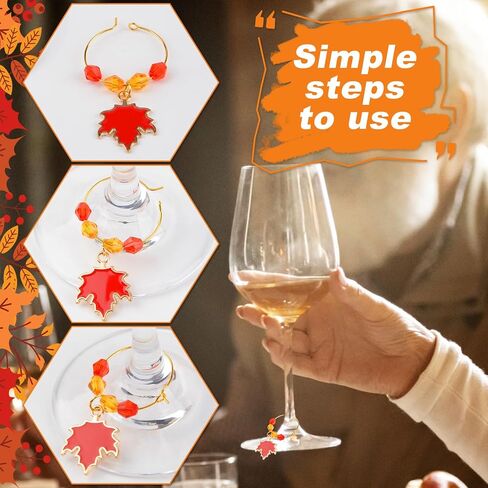36Pcs Wine Glass Charms Wine Charms for Stem Glasses Wine Charms for Wine Glass Tags Wine Tasting Party Decorations in Saudi Arabia