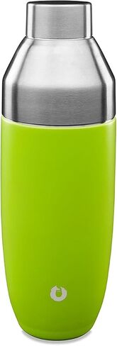 SNOWFOX Premium Vacuum Insulated Stainless Steel Cocktail Shaker, Home Bar Accessories, Elegant Drink Mixer, Leak, Proof Lid With Jigger & Built, In Strainer, Black/Gold, 22oz. in Saudi Arabia