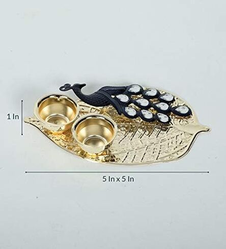 مجموعة Itiha Peacock مكونة من 12 حامل هالدي كومكوم لهدايا الإرجاع (3.5 بوصة لكل منها) in Kuwait