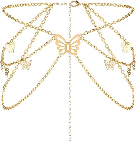 Mult Layer Women Metal Chain Belt, Adjustable Waist Link Belt Skinny Waistband Chain Decor Belts for Dress Jeans in Saudi Arabia