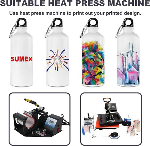 12 Pack 20oz Sublimation Blanks Aluminum Water Bottle Heat Press Sport Water Bottle with Carabiner and Twist Cap in Saudi Arabia