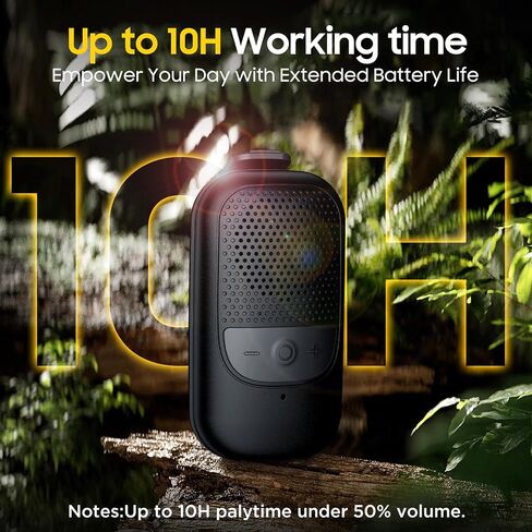 Temdan Wearable Bluetooth Speaker, Clip-On Portable Speaker with Built-in Mics for Hands-Free Music and Calls, Up to 10 Hours Battery Life,Waterproof Outdoor Speaker for Working, Hiking, Running in Saudi Arabia