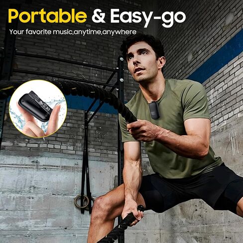 Temdan Wearable Bluetooth Speaker, Clip-On Portable Speaker with Built-in Mics for Hands-Free Music and Calls, Up to 10 Hours Battery Life,Waterproof Outdoor Speaker for Working, Hiking, Running in Saudi Arabia