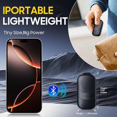 Temdan Wearable Bluetooth Speaker, Clip-On Portable Speaker with Built-in Mics for Hands-Free Music and Calls, Up to 10 Hours Battery Life,Waterproof Outdoor Speaker for Working, Hiking, Running in Saudi Arabia