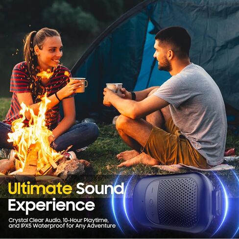 Temdan Wearable Bluetooth Speaker, Clip-On Portable Speaker with Built-in Mics for Hands-Free Music and Calls, Up to 10 Hours Battery Life,Waterproof Outdoor Speaker for Working, Hiking, Running in Saudi Arabia