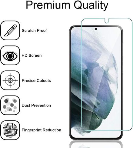 TAURI 2+2 واقي شاشة لهاتف Samsung Galaxy S22 Ultra 5G، عبوتان من طبقة TPU المرنة + عبوتان من واقي عدسة الكاميرا، [سهل التركيب] شفاف عالي الدقة [فتح بصمة الإصبع بنسبة 100%] خالٍ من الفقاعات in Saudi Arabia
