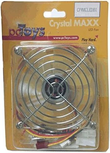مروحة كريستال PcToys 92 مم مع مصابيح LED زرقاء (2) (عبوتان) in Kuwait
