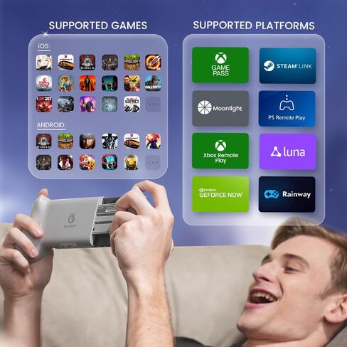 GameSir G8 Plus Bluetooth Mobile Game Controller for Switch & iOS & Android & Tablets, Wireless Gamepad with Hall Effect Joysticks/Hall Trigger, Play Minecraft, Genshin Impact, Call of Duty Mobile in Saudi Arabia
