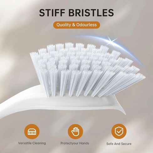 Amazer 8 Pack Cleaning Brush Set for Kitchen, Dish Scrubber Brush with Stiff Bristles, Crevice Brush, Scouring Pad, Stove Brush Tools for Household Use Sink, Pots, Bathroom, Window, Grout in Saudi Arabia