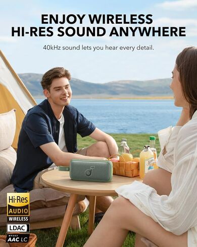 Soundcore Motion 300 Wireless Hi-Res Portable Speaker with BassUp, Bluetooth Speaker with SmartTune Technology, 30W Stereo Sound, 13H Playback, and IPX7 Waterproof, for Backyard, Camping (Renewed) in Saudi Arabia