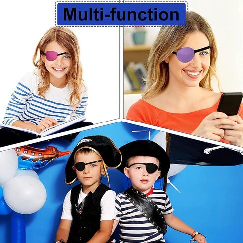 Eye Patch,2pcs Eye Patches，adjustable Size Eye Mask,reusable Eye Cover For Cosplay Pirate Costume，both Left And Right Eyes Can Be Used（black in Saudi Arabia