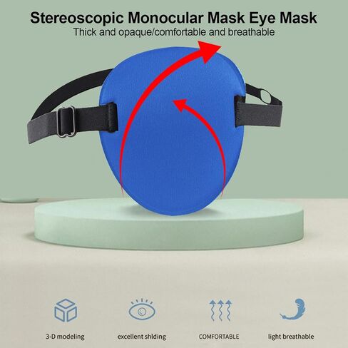 Eye Patch,2pcs Eye Patches，adjustable Size Eye Mask,reusable Eye Cover For Cosplay Pirate Costume，both Left And Right Eyes Can Be Used（black in Saudi Arabia