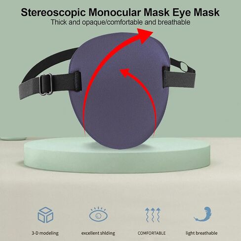 Eye Patch,2pcs Eye Patches，adjustable Size Eye Mask,reusable Eye Cover For Cosplay Pirate Costume，both Left And Right Eyes Can Be Used（black in Saudi Arabia