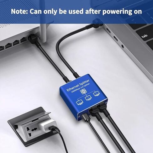 مقسم جيجابت إيثرنت 1 إلى 2، مقسم إيثرنت الشبكة، مقسم LAN مع كابل طاقة USB، مقسم RJ45 بسرعة 1000 ميجابت في الثانية لكابل Cat5/5e/6/7/8 [جهازان متصلان بالشبكة في وقت واحد] in Kuwait