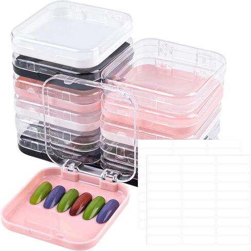 Framendino, 12 Pack Press on Nail Storage Box with Adhesive Double Sided Tape Acrylic Nail Display Organizer Box in Saudi Arabia