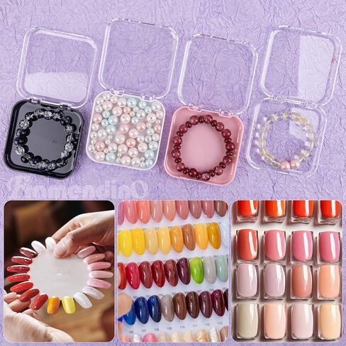 Framendino, 12 Pack Press on Nail Storage Box with Adhesive Double Sided Tape Acrylic Nail Display Organizer Box in Saudi Arabia